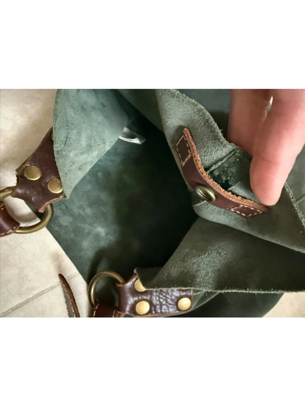 Lucky Brand Suede Hobo Bag